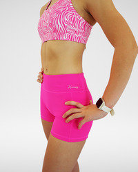 Active Bike Shorts - Pockets (Youth) - Hot Pink