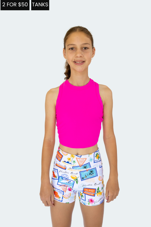 Active Tank (Youth) - Hot Pink