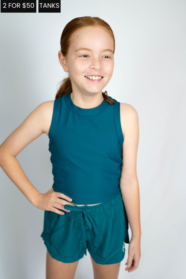 Active Tank (Youth) - Teal Green