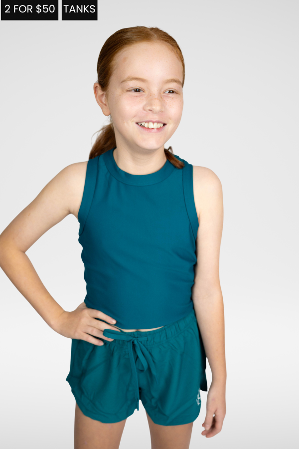 Active Tank (Youth) - Teal Green