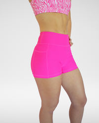 Active Bike Shorts - Pockets (Youth) - Hot Pink