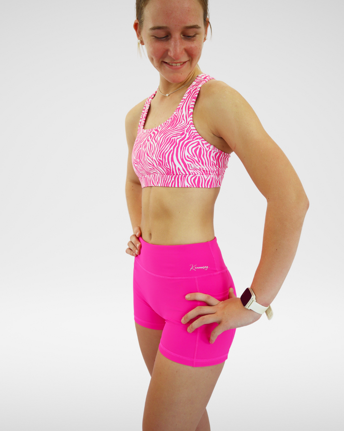 Active Bike Shorts - Pockets (Youth) - Hot Pink