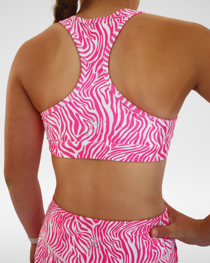 Base Crop (Youth) - Zebra Hot Pink