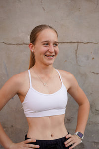 Active Crop (Youth) - White - Black