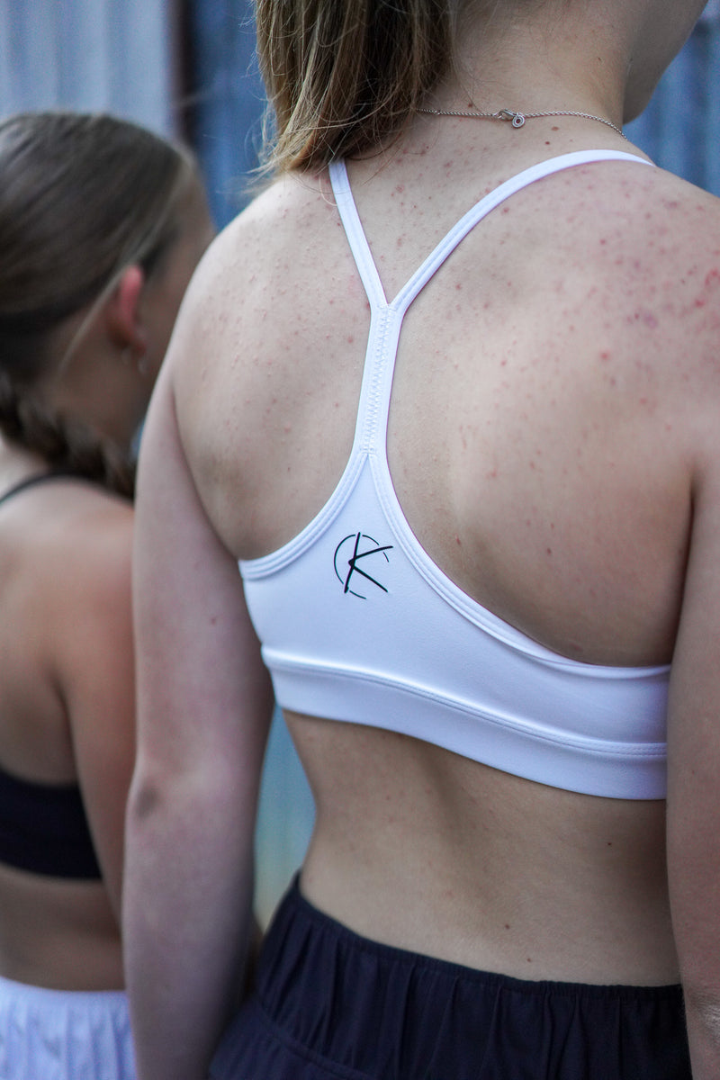 Active Crop (Youth) - White - Black