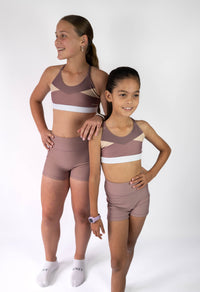 Active Bike Shorts - Pockets (Youth) - Desert Taupe