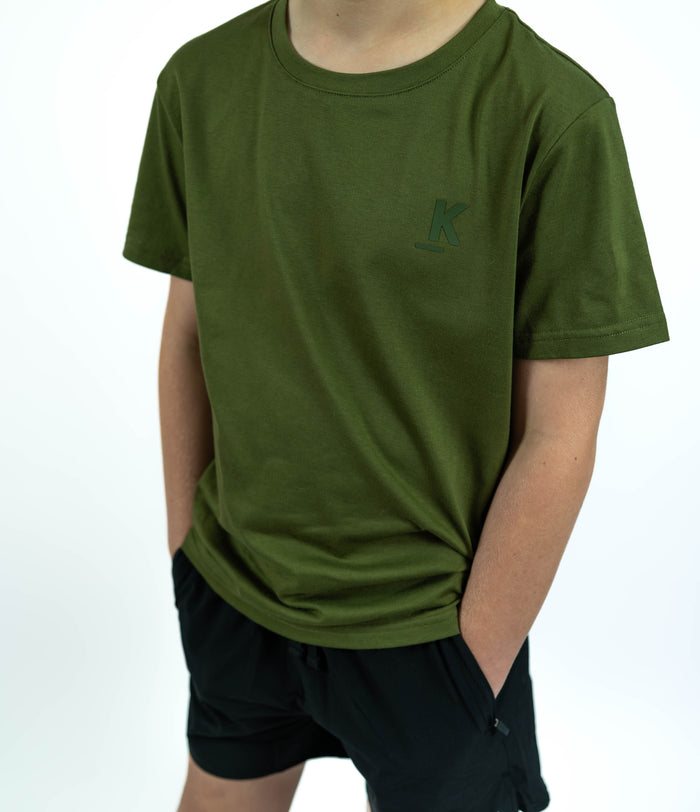 Essential Tee (Boys) - Olive Green