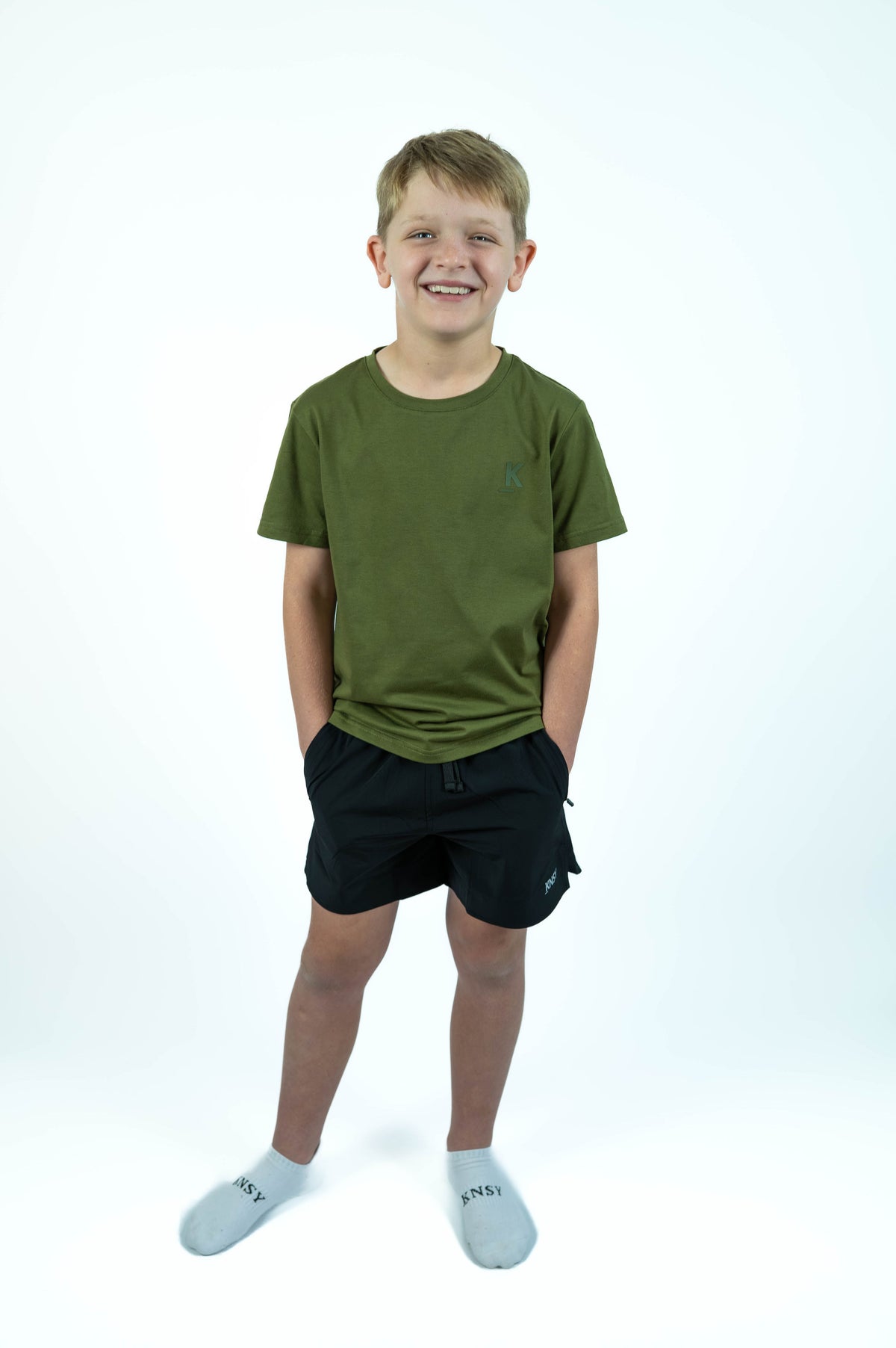Essential Tee (Boys) - Olive Green