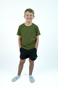 Essential Tee (Boys) - Olive Green