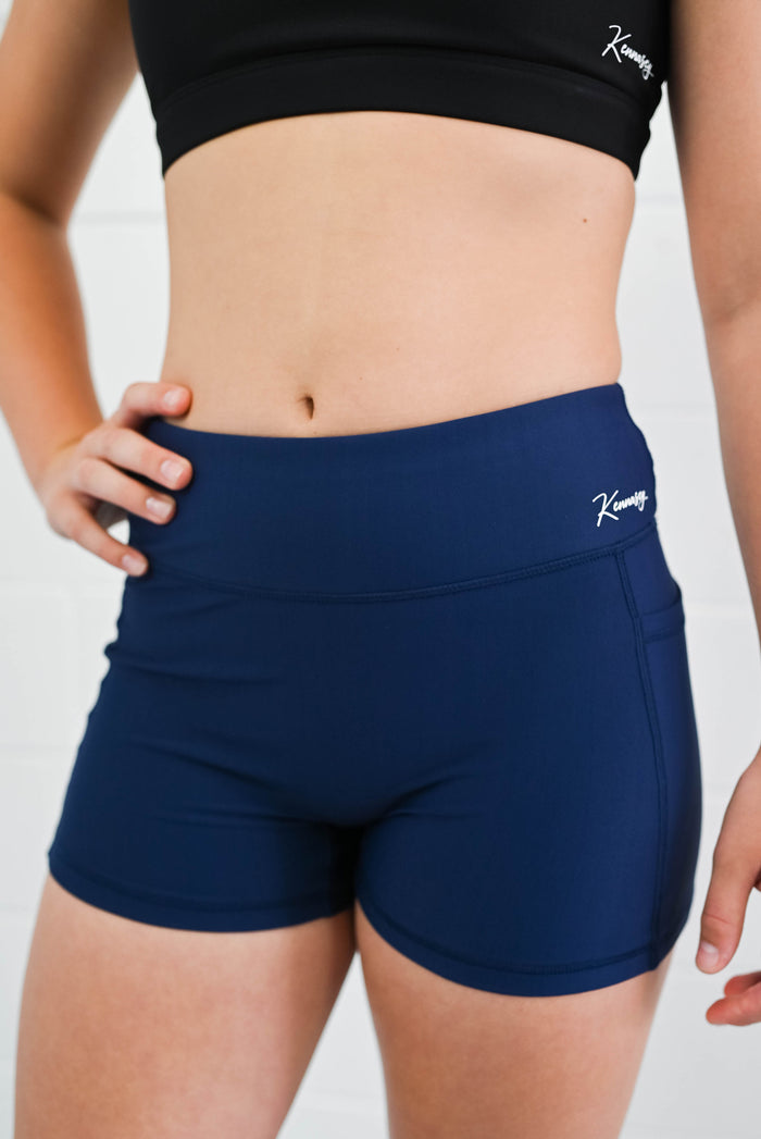 Active Bike Shorts - Pockets (Youth) - Navy