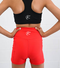 Active Bike Shorts - Pockets (Youth) - Red