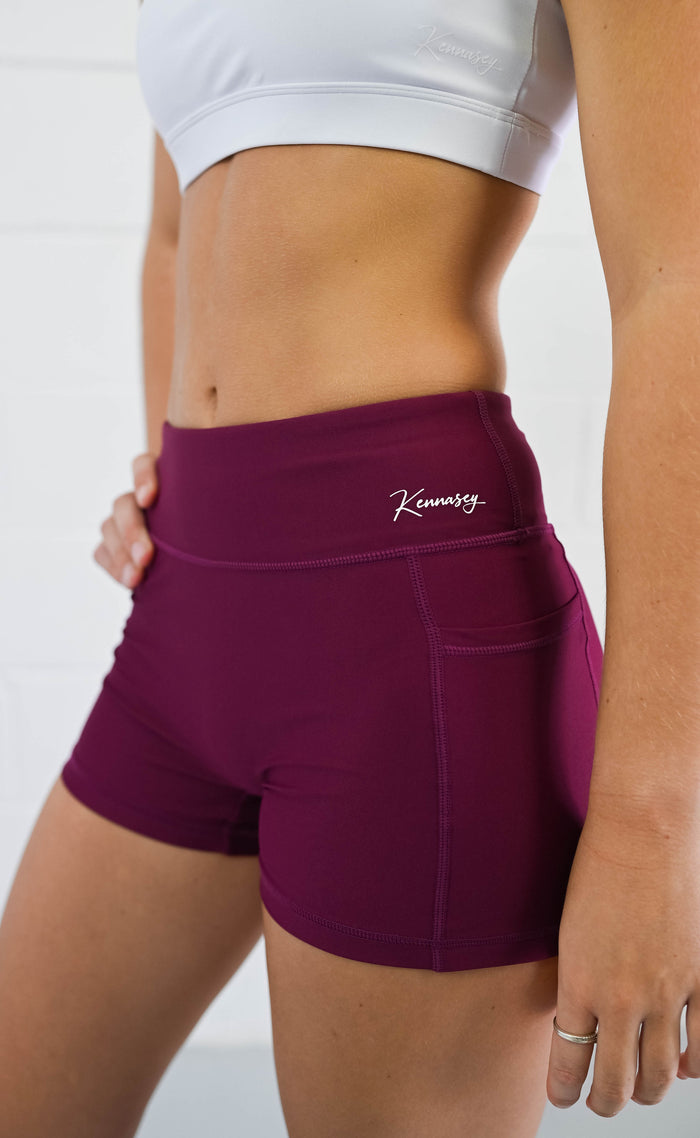 Active Bike Shorts - Pockets (Youth) - Mulberry