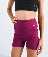 Active Bike Shorts - Pockets (Youth) - Mulberry