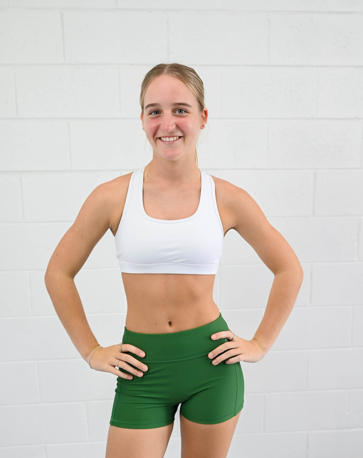 Active Bike Shorts - Pockets (Youth) - Bottle Green