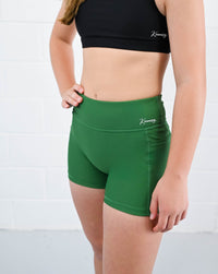 Active Bike Shorts - Pockets (Youth) - Bottle Green