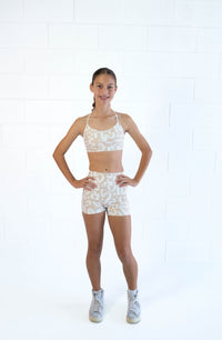 Active Bike Shorts (Youth) - Vanilla Swirl