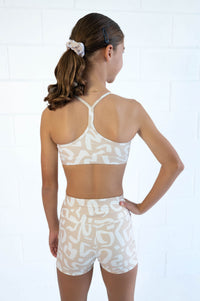 Active Bike Shorts (Youth) - Vanilla Swirl