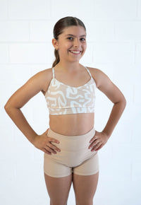Active Crop (Youth) - Vanilla Swirl