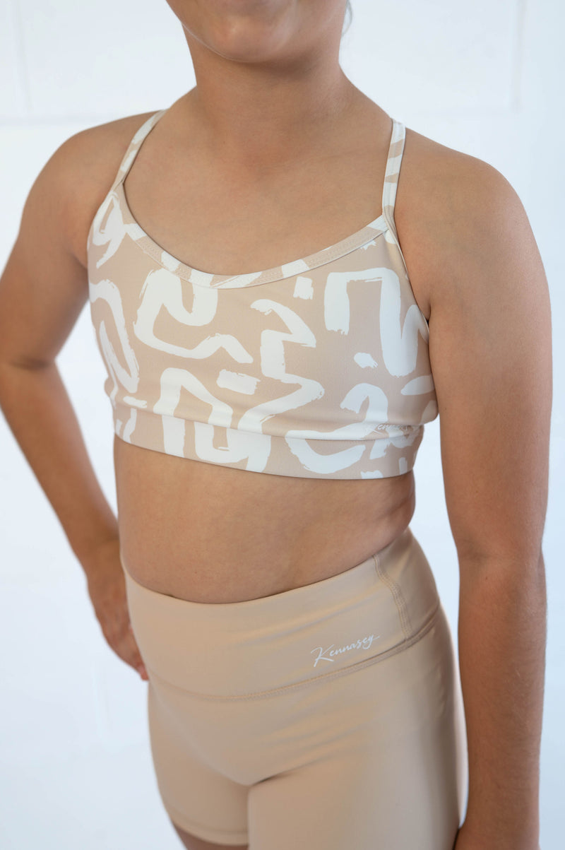 Active Crop (Youth) - Vanilla Swirl
