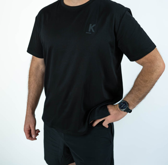 Essential Tee (Mens) - Black (OFF SIZE)