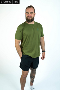Essential Tee (Mens) - Olive Green