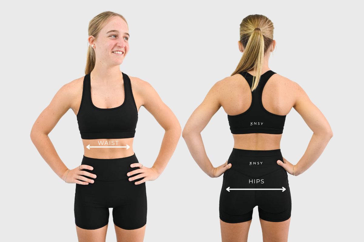 How to measure waist and hips for the Womens Bottoms size chart